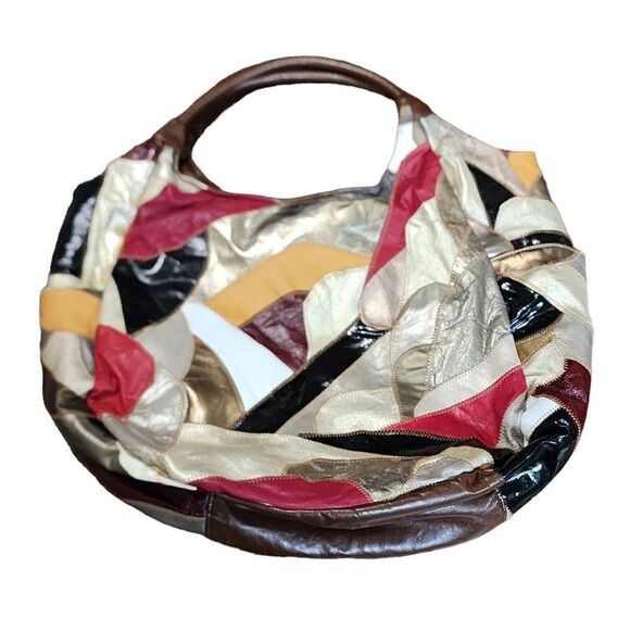 Vintage multicolor patchwork Hobo bag - Picture 2 of 6